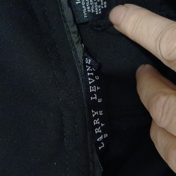 Larry Levine Size 14 Black Cropped Flared Pants - Picture 6 of 8